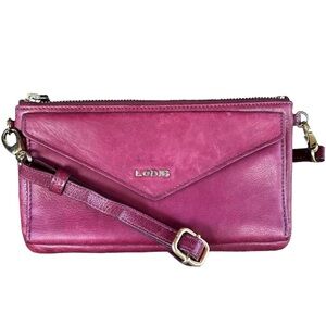 Lodis Light Burgundy Leather Crossbody Bag